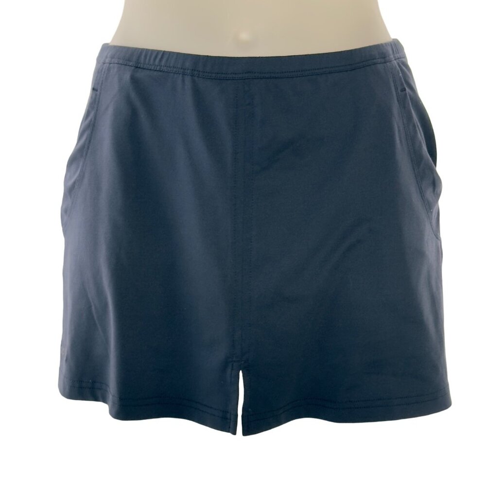 BOLLE Women's Blue Polyester Stretch Skort Skirt Over Shorts Tennis Size Small